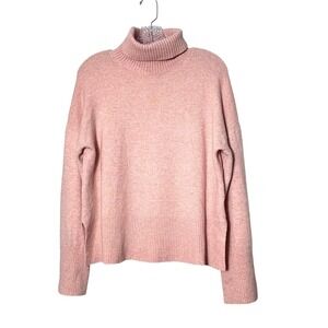 J Crew Pink Wool Alpaca Womens Sweater Small Old Money Parisian Oversized Luxury